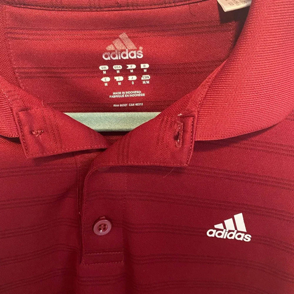 Adidas Men's Polo Shirt in Rich Burgundy size Medium